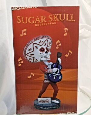 SUGAR SKULL BOBBLEHEAD TEXAS RANGERS MARIACHI HISPANIC HERITAGE SGA 09/20/25